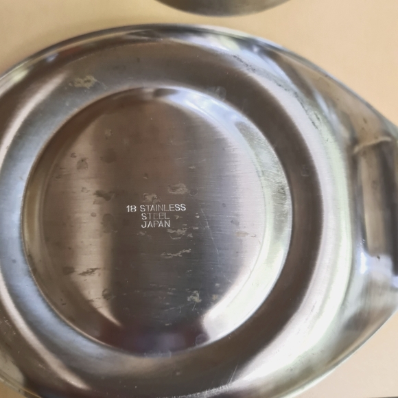 Stainless steel and wood serving set - Vintage - Picture 4 of 4